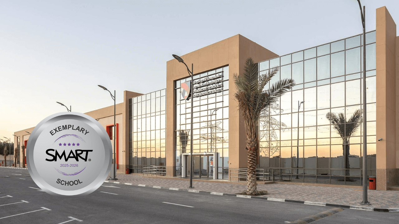 American School of Creative Science - Maliha with awarded SMART Exemplary School badge for 2025–2026.