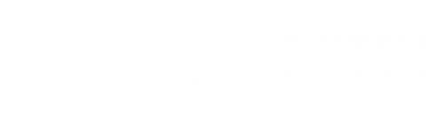 SMART Technologies logo alongside the University of Melbourne logo, displayed in white.