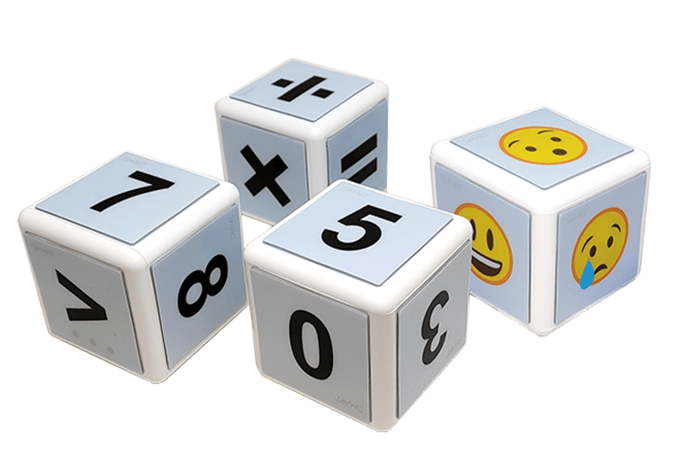 SMART Tool Explorer Cubes featuring numbers, symbols, and emojis